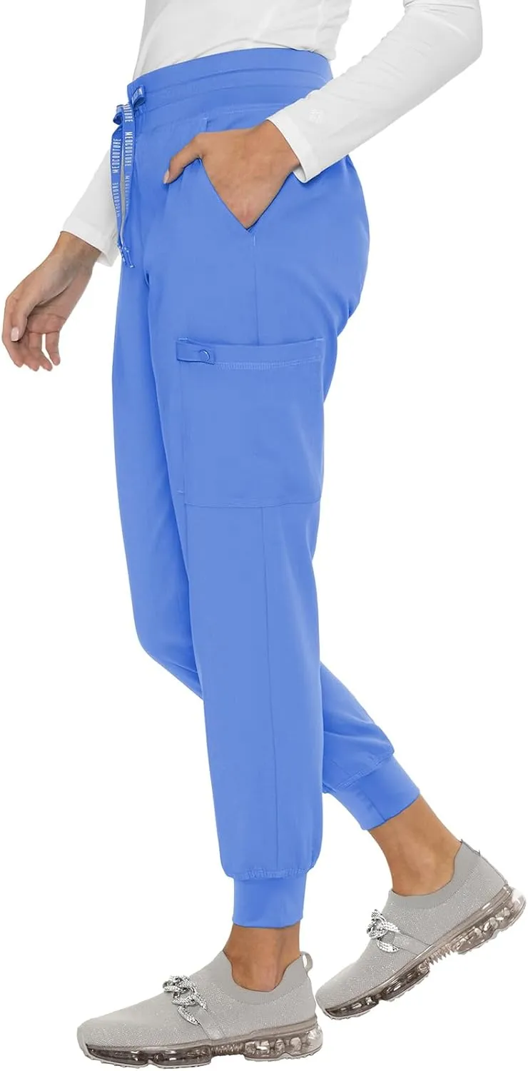 Med Couture Women's Cargo Scrub Jogger Pants, 6 Pockets, Ultra Soft, Stretch, Easy Care Soft Medical Uniform Bottoms - MC7705