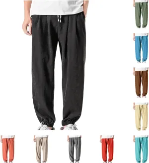 Mens Baggy Sweatpants Casual Relaxed Fit Baggy Pants Elastic Waist Drawstring Big and Tall Joggers Cargo Hiking Pants