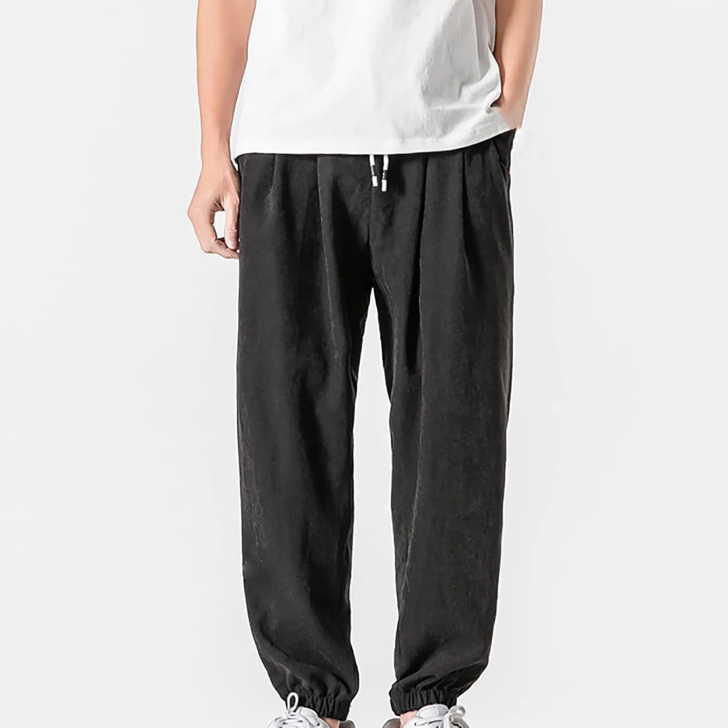 Mens Baggy Sweatpants Casual Relaxed Fit Baggy Pants Elastic Waist Drawstring Big and Tall Joggers Cargo Hiking Pants
