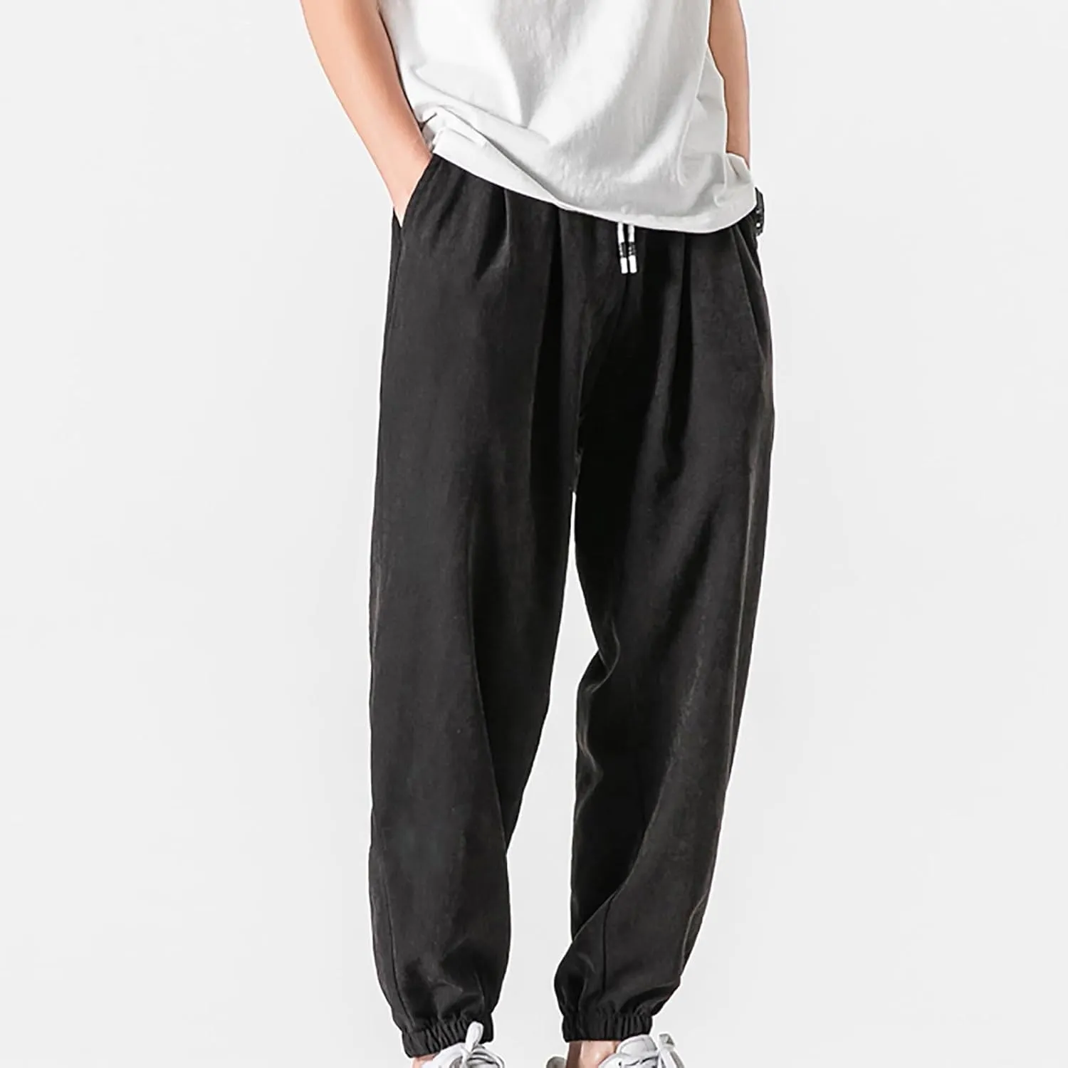 Mens Baggy Sweatpants Casual Relaxed Fit Baggy Pants Elastic Waist Drawstring Big and Tall Joggers Cargo Hiking Pants
