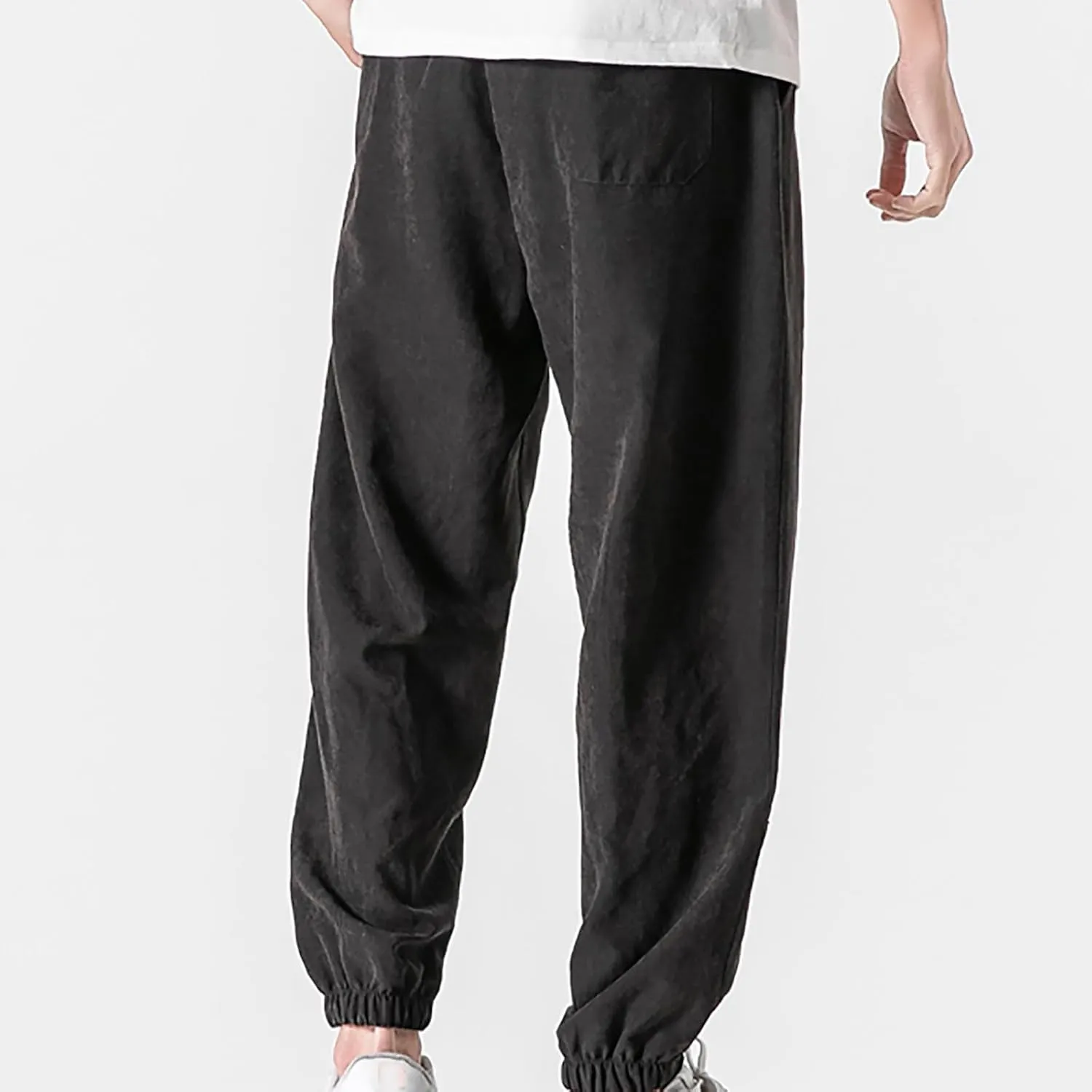 Mens Baggy Sweatpants Casual Relaxed Fit Baggy Pants Elastic Waist Drawstring Big and Tall Joggers Cargo Hiking Pants