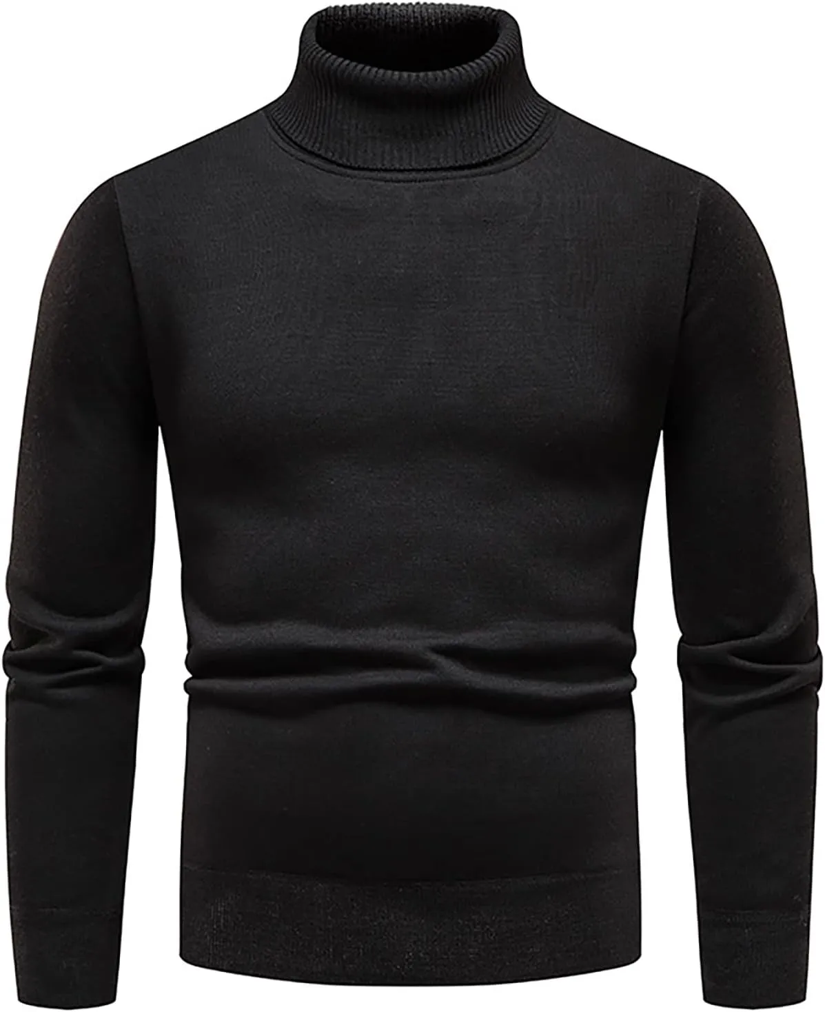 Men's Cardigan Sweaters with Buttons Ribbed Slim Fit Knitted Pullover Autumn Winter Turtleneck Solid Sweater, M-4XL