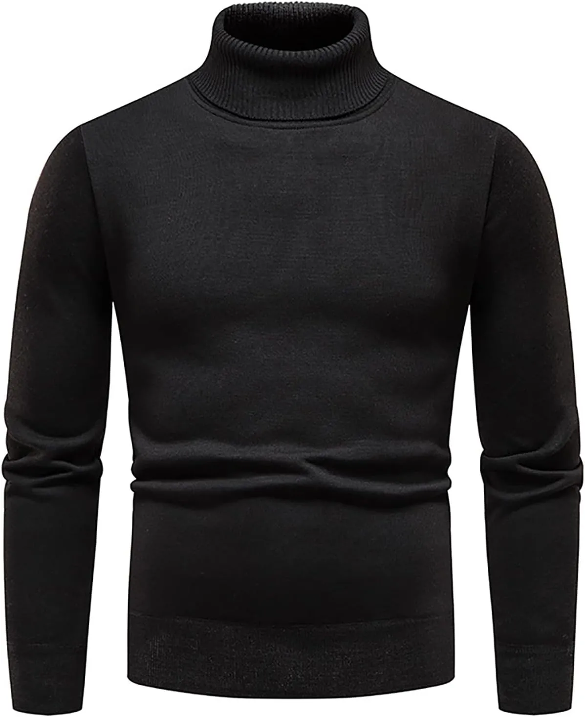 Men's Cardigan Sweaters with Buttons Ribbed Slim Fit Knitted Pullover Autumn Winter Turtleneck Solid Sweater, M-4XL