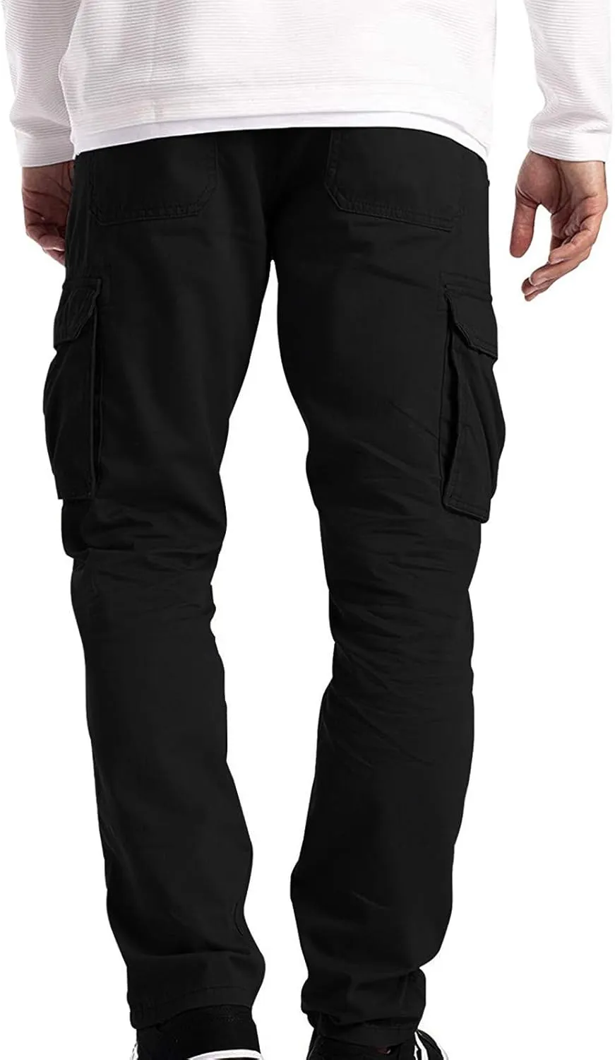 Mens Cargo Pants Casual Mens Work Pants Big and Tall Work Pants for Men Cargo Black Fleece Pants Men Fitness Pants
