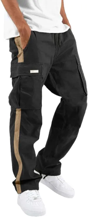Mens Cargo Pants Casual Mens Work Pants Big and Tall Work Pants for Men Cargo Black Fleece Pants Men Fitness Pants
