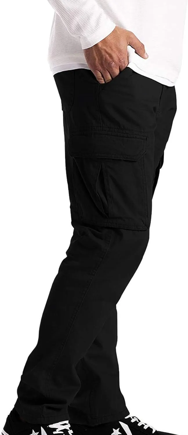 Mens Cargo Pants Casual Mens Work Pants Big and Tall Work Pants for Men Cargo Black Fleece Pants Men Fitness Pants