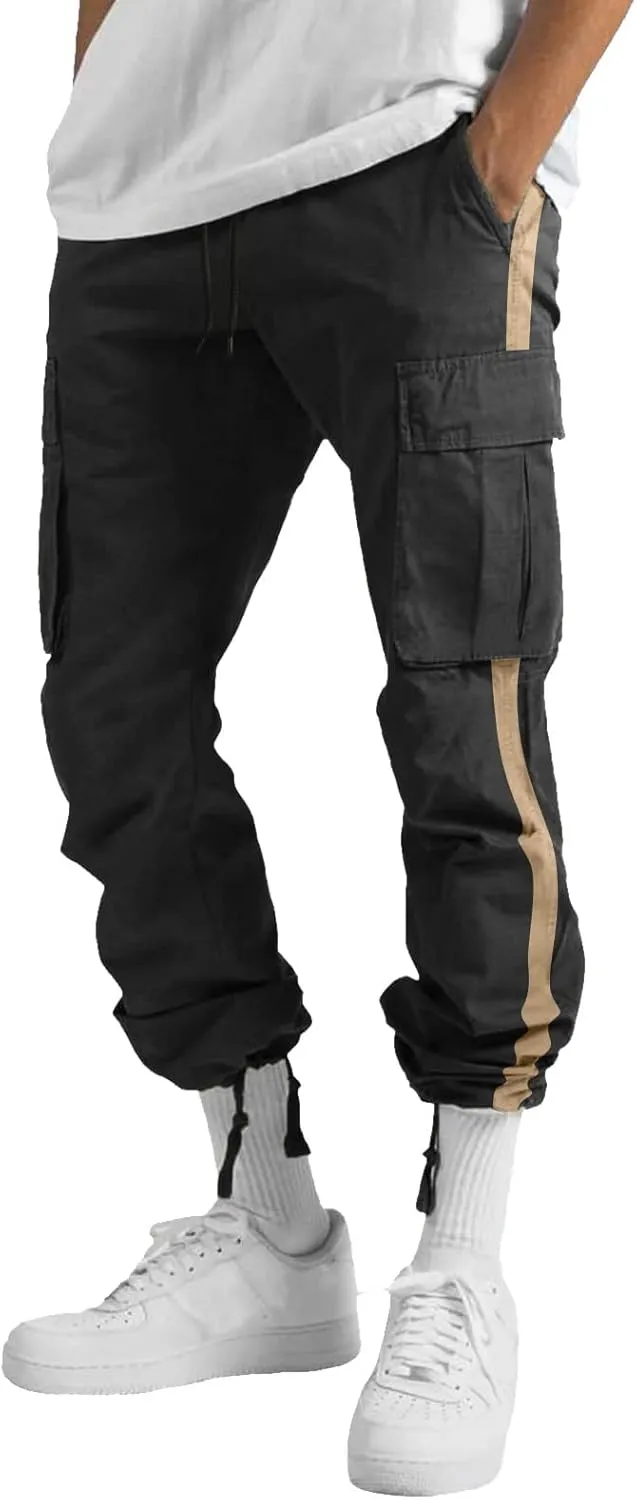 Mens Cargo Pants Casual Mens Work Pants Big and Tall Work Pants for Men Cargo Black Fleece Pants Men Fitness Pants