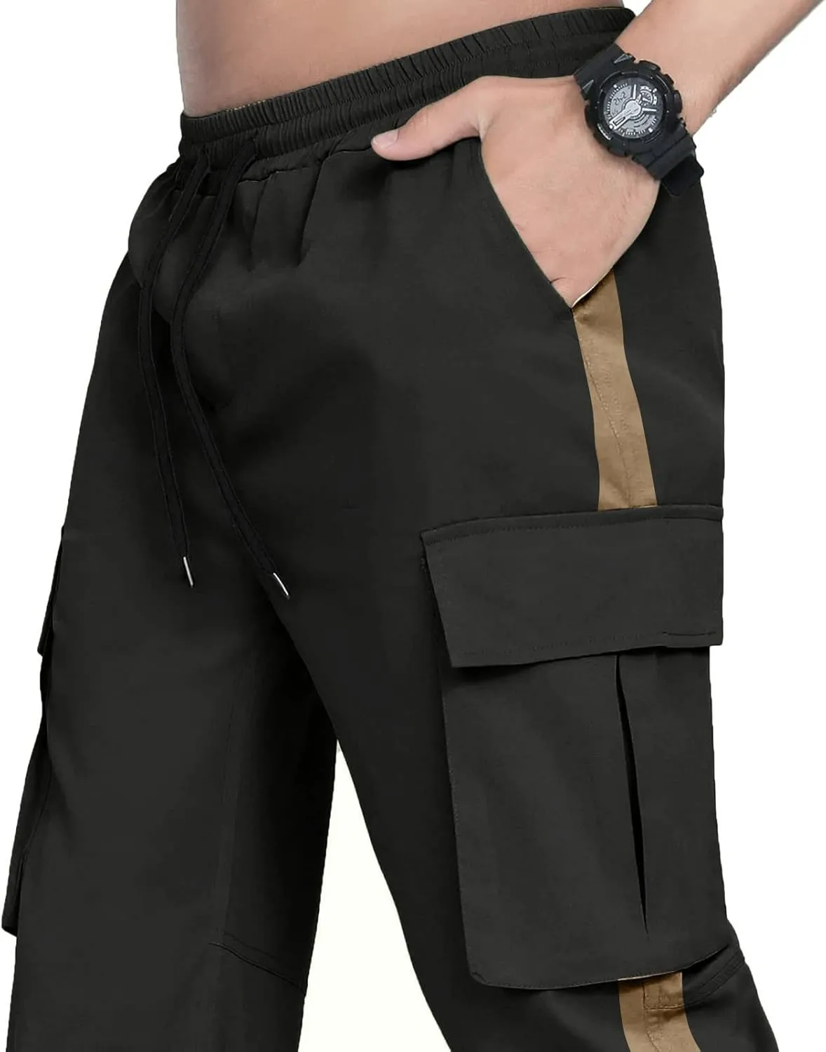 Mens Cargo Pants Casual Mens Work Pants Big and Tall Work Pants for Men Cargo Black Fleece Pants Men Fitness Pants