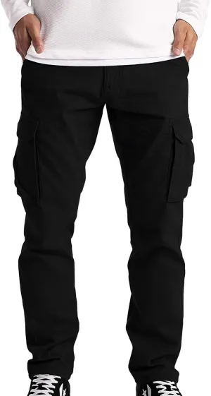 Mens Cargo Pants Casual Mens Work Pants Big and Tall Work Pants for Men Cargo Black Fleece Pants Men Fitness Pants