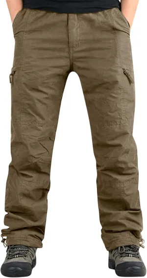Men's Cargo Pants Mens Fashion Casual Multi Pocket Zipper Buckle Male Cargo Pants Outdoor Pants Tooling Pants