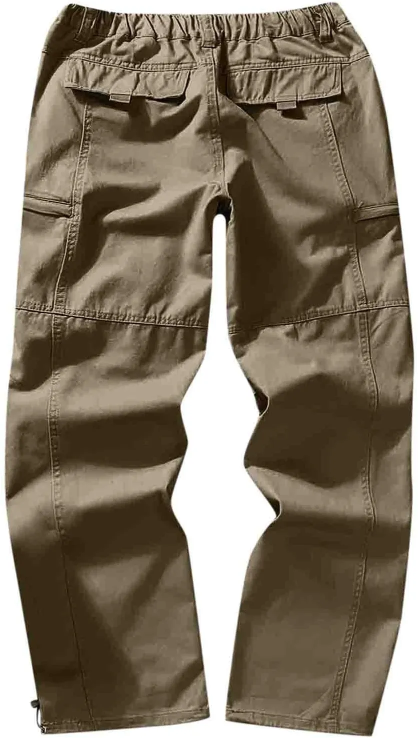 Men's Cargo Pants Mens Fashion Casual Multi Pocket Zipper Buckle Male Cargo Pants Outdoor Pants Tooling Pants