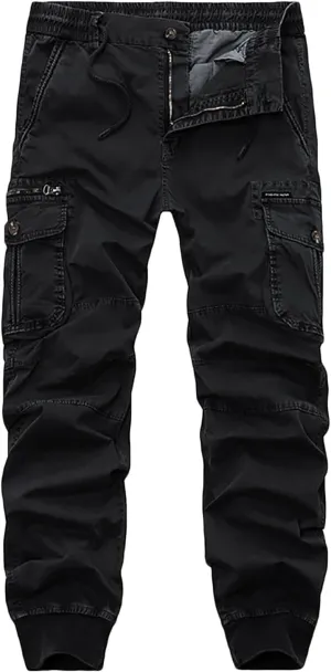 Mens Cargo Pants Outdoor Casual Ripstop Military Combat Pants Hiking Tactical Long Pants Jogger Athletic Pants