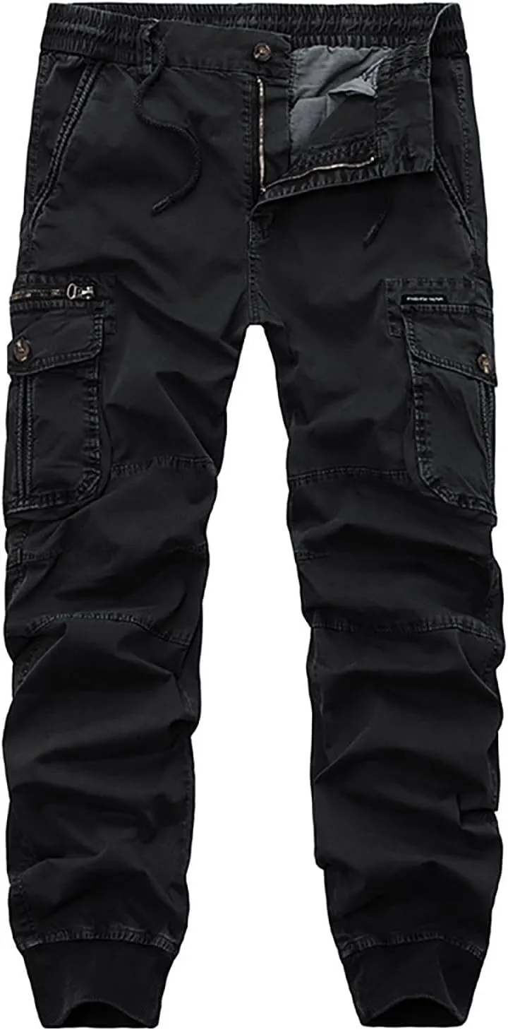 Mens Cargo Pants Outdoor Casual Ripstop Military Combat Pants Hiking Tactical Long Pants Jogger Athletic Pants