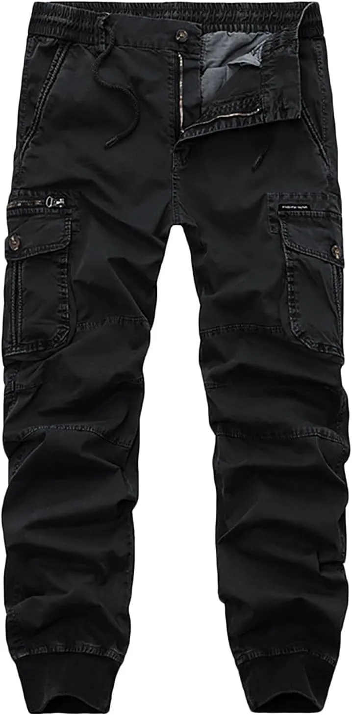 Mens Cargo Pants Outdoor Casual Ripstop Military Combat Pants Hiking Tactical Long Pants Jogger Athletic Pants