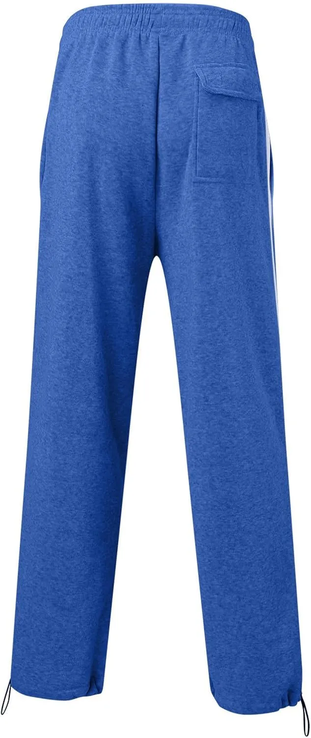 Mens Casual Pants with Zipper Mid-Waist Sports Drawstring Casual Men's Pockets Pants Pants Lightweight Lounge Pants