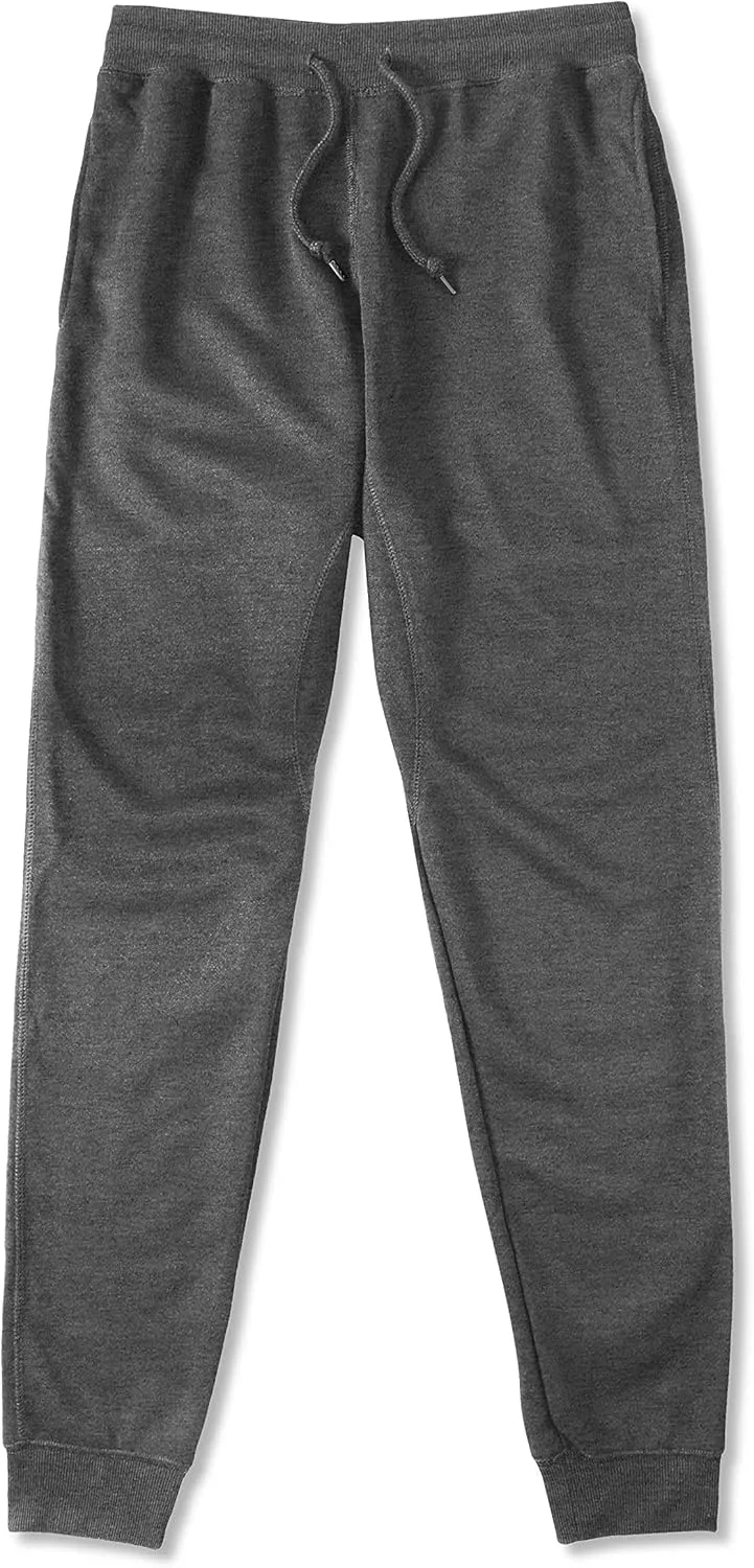 Mens Classic Fleece Athleisure Workout Jogger Gym Sweats Golf Comfort Casual Yoga Pants