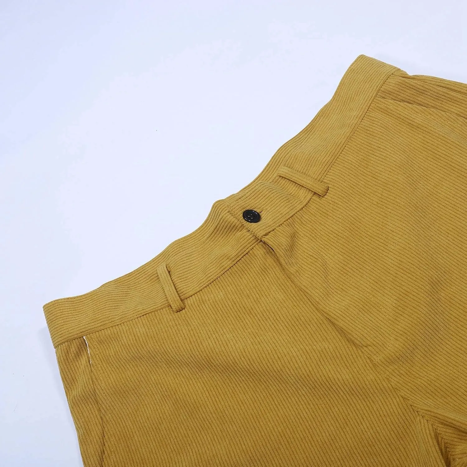 Mens Corduroy Pants Straight Leg Tapered Pants Elastic Waist Baggy Comfy Casual Lounge Trousers with Pockets 2025
