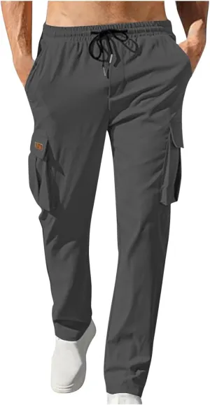 Mens Hiking Pants Tactical Cargo Pants for Men Mens Lightweight Pants Summer Workout Pants with Multi Pockets