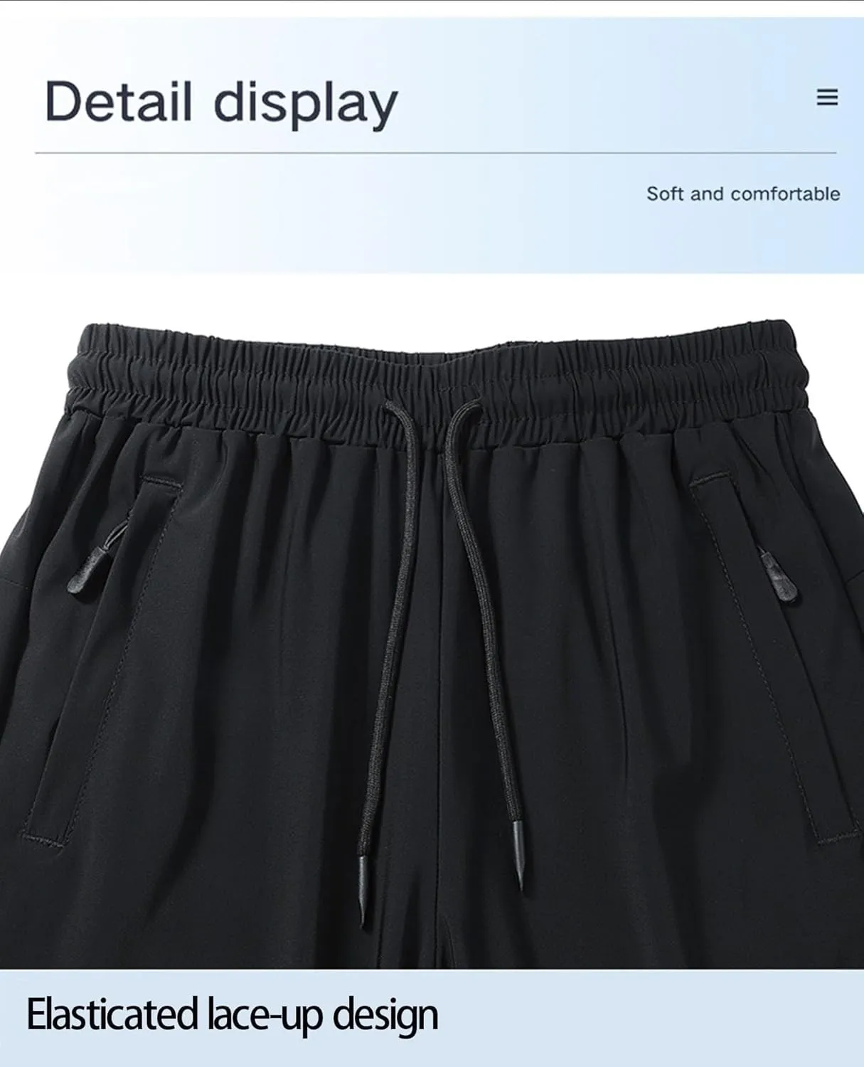 Men's Jogging Trousers with Zipped Pockets, Straight Leg and Drawstring, Athleisure Trousers