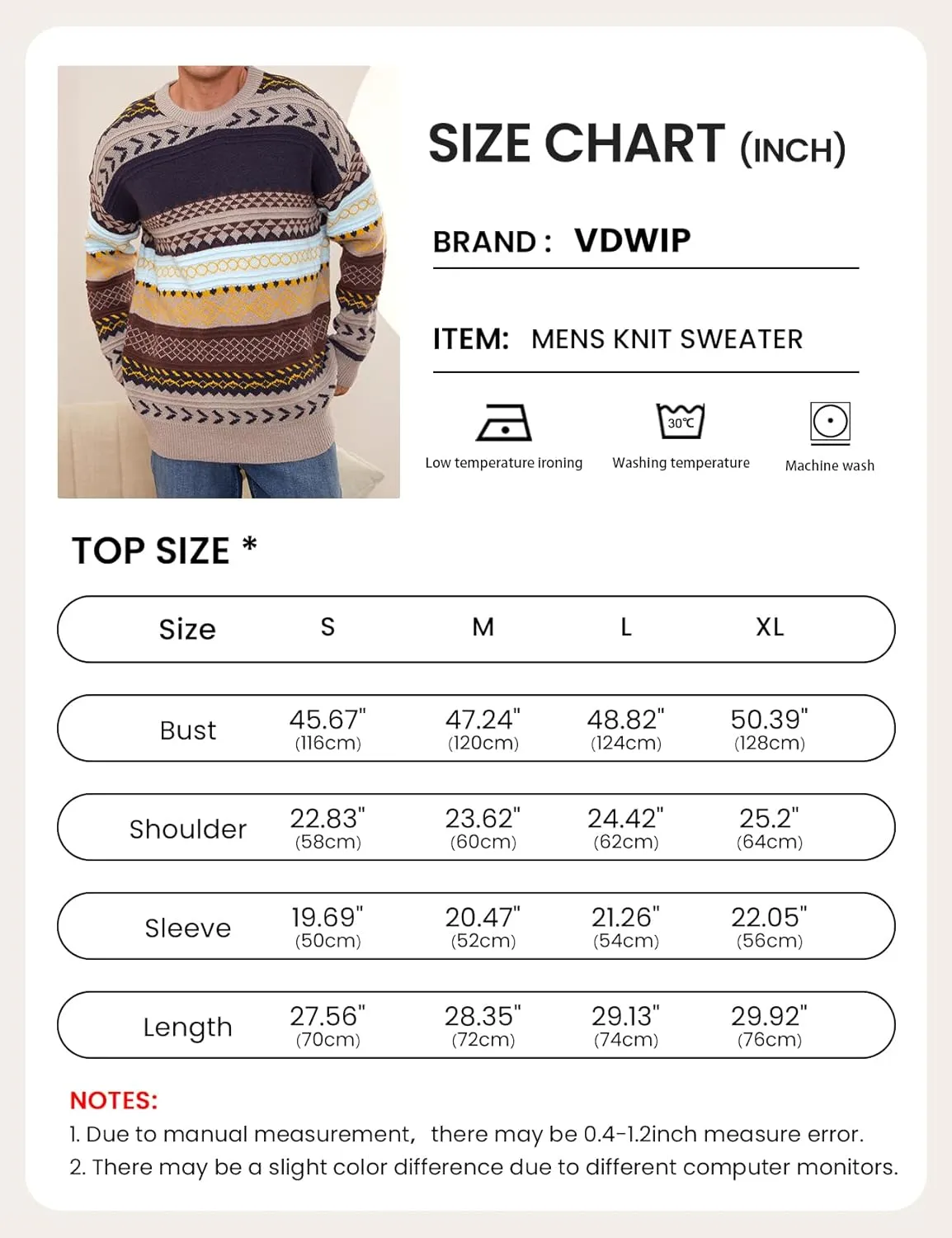 Mens Knit Sweater Grandpa Vintage Knitted Sweaters Oversized Striped Spring Pullover Casual Long Sleeve Pullovers