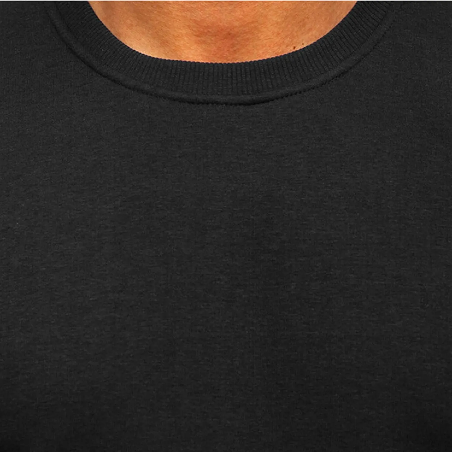 Mens Long Sleeve Round Neck Tops Solid Sweatshirts Pullover Sweatshirt Fall Winter Warm Fleece Sweatshirt Tops