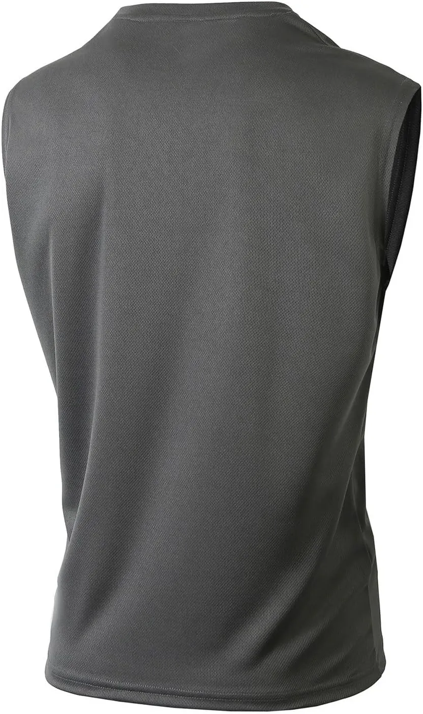 Mens Mesh Tops Lightweight Breathable Summer Workout Tank Tops Quick Dry Active Gym Shirts