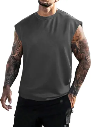 Mens Mesh Tops Lightweight Breathable Summer Workout Tank Tops Quick Dry Active Gym Shirts