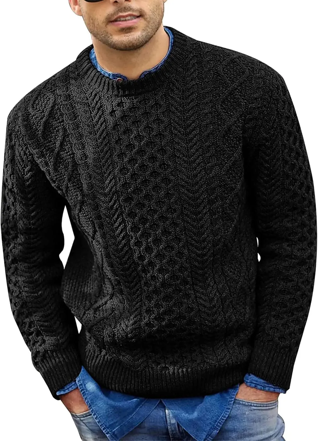 Mens Sweaters and Pullovers Winter Dressy Casual Vintage Aztec Work Sweater