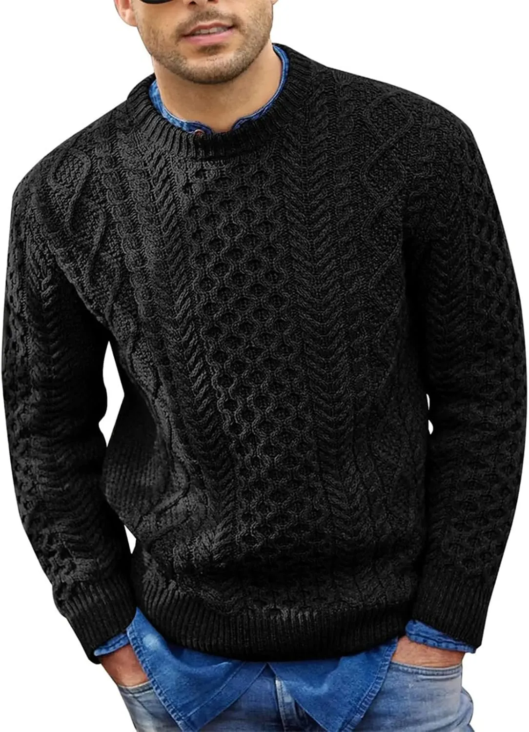 Mens Sweaters and Pullovers Winter Dressy Casual Vintage Aztec Work Sweater