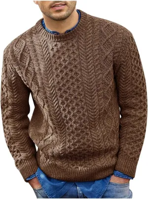 Mens Sweaters and Pullovers Winter Dressy Casual Vintage Aztec Work Sweater