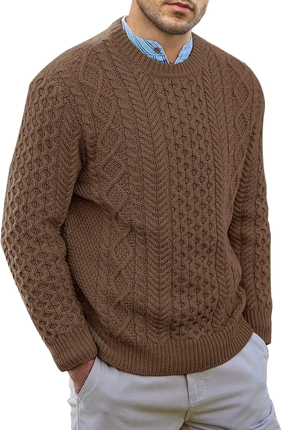 Mens Sweaters and Pullovers Winter Dressy Casual Vintage Aztec Work Sweater