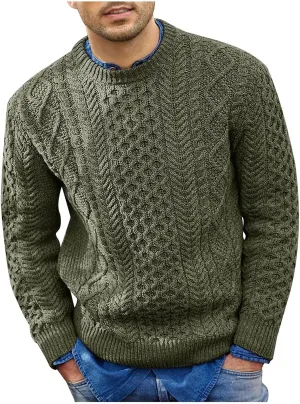 Mens Sweaters and Pullovers Winter Dressy Casual Vintage Aztec Work Sweater