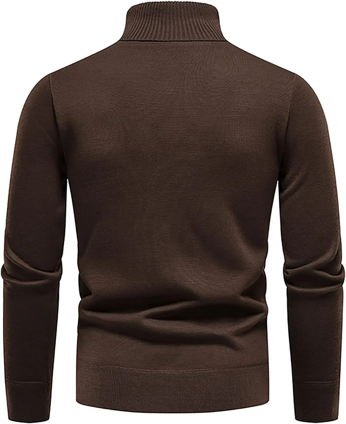 Men's Sweaters Ribbed Slim Fit Knitted Pullover Autumn Winter Turtleneck Solid Color Sweater Men, M-4XL