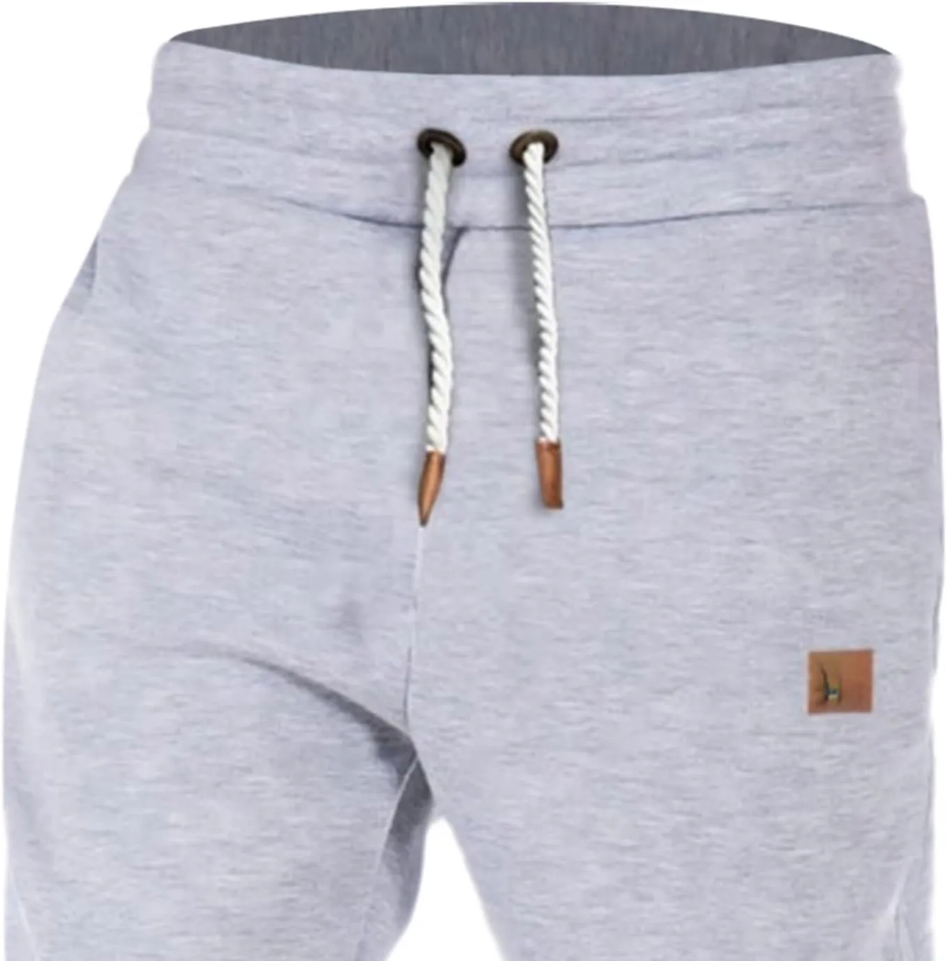 Mens Sweatpants Heavyweight Jogger Pants, Casual Fleece Cargo Stretch Elastic Waist Workout Wide Leg Drawstring Trousers