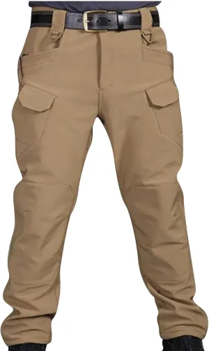 Men's Tactical Pants Ripstop Stretch Water Resistant Thickened Cargo Work Pant Military Hiking Multi-Pockets Trousers