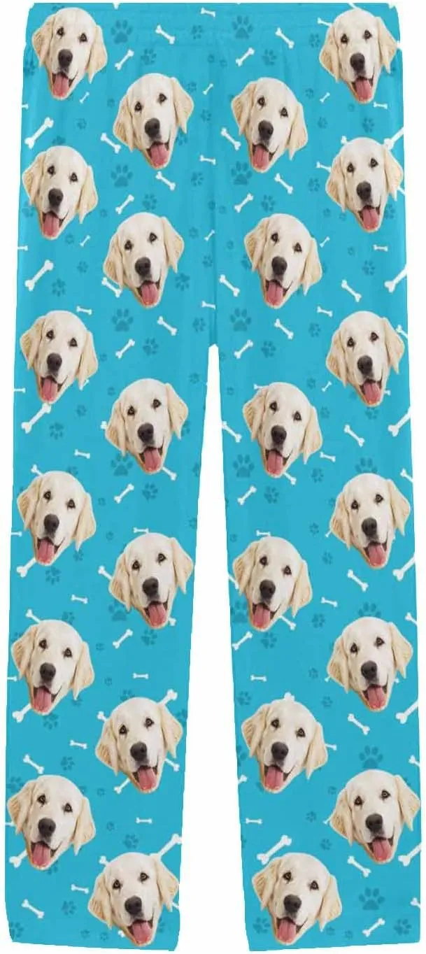 MyPupSocks Personalized Face Pajamas Pants Photo Pajama Bottoms for Men S-XXL