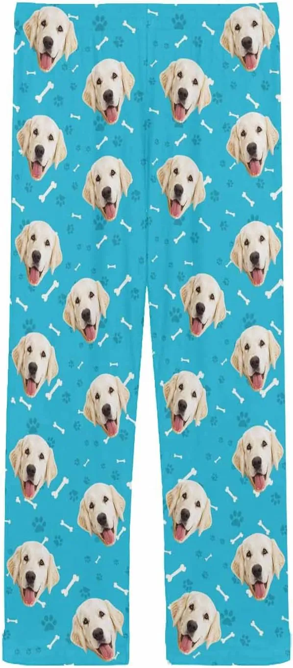 MyPupSocks Personalized Face Pajamas Pants Photo Pajama Bottoms for Men S-XXL