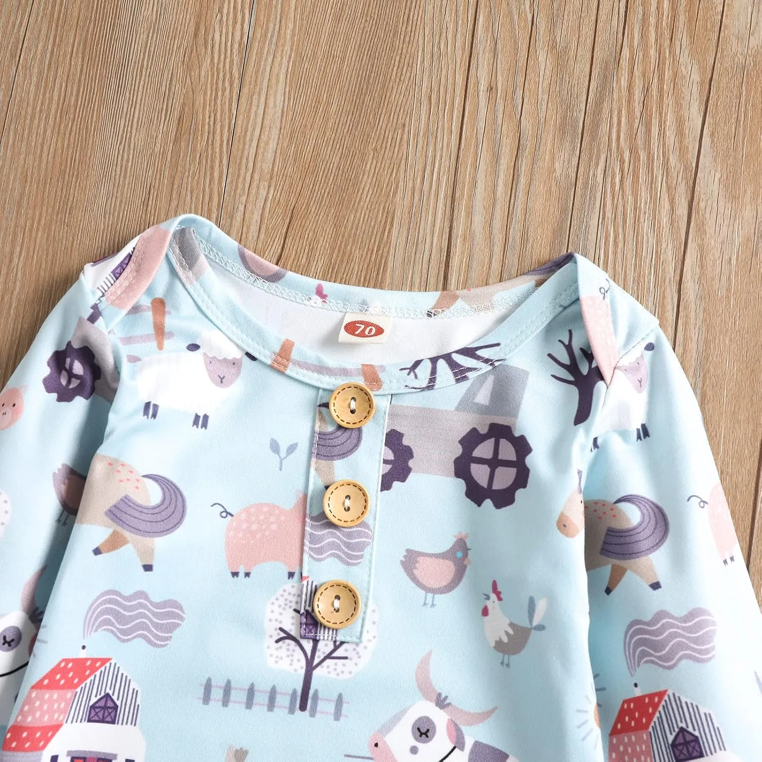 Newborn Infant Baby Girl Boy Cotton Sleeper Gown Floral Kimono Knotted Gowns