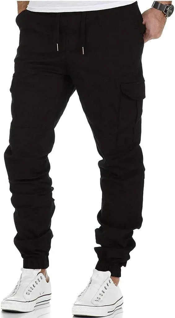 Nyybw Mens Hiking Cargo Pants - Fashion Joggers Cycling Sports Pants Casual Cargo Pants Gym Sweatpants Trousers Long Pants
