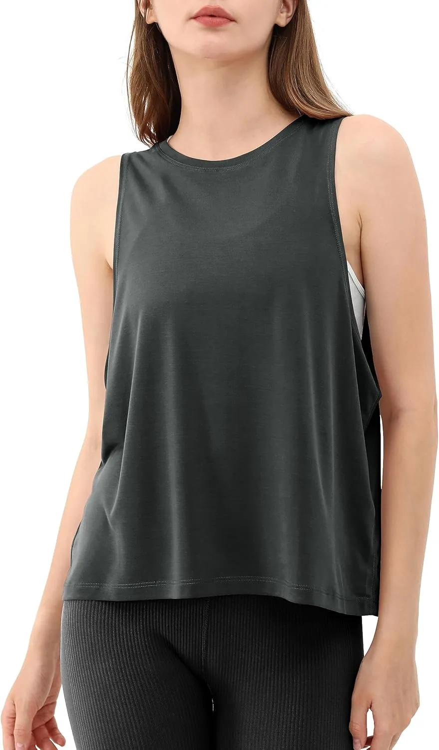 ODODOS 3-Pack Loose Tank Tops for Women Sleeveless Gym Athletic Workout Tops Yoga Shirts