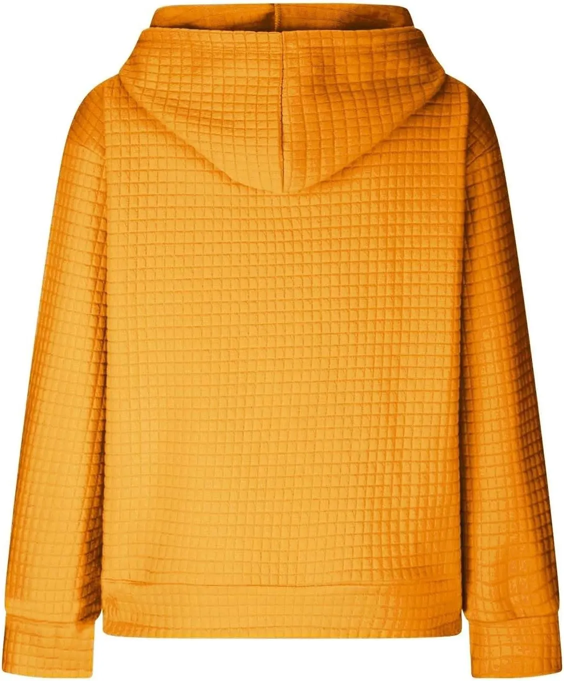 Oversized Hoodies for Women Athleisure Quilted Drawstring Crewneck Sweatshirts Fall Knit Pullover Sweaters with Pocket