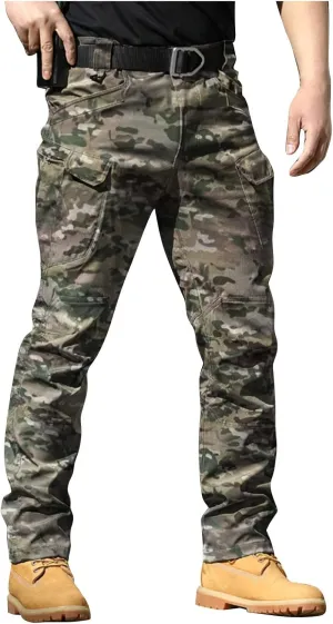 Pantalones De Trabajo para Hombre Outdoor Lightweight Camo Hiking Pants Waterproof Flexcamo Hunting Pants Multi Pockets Cargo Camo Pants Tactical Pants Mencomfy Cargo Pants Construction Pants for Men