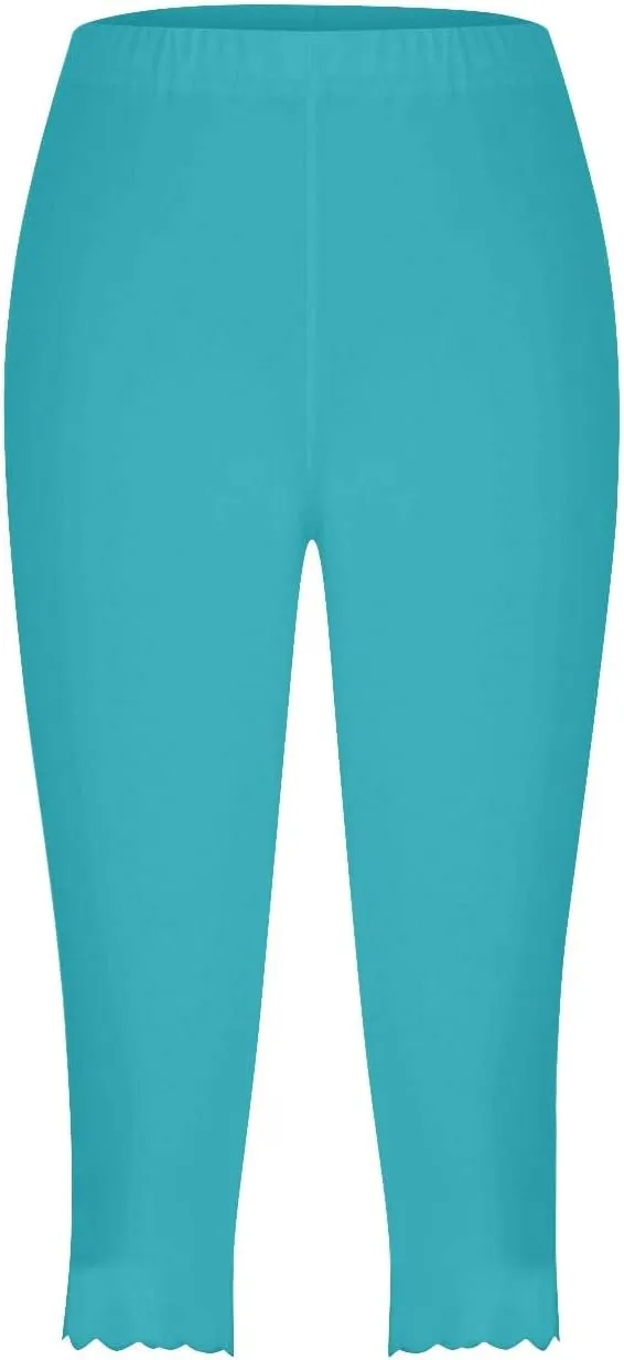 Pants for Women Pants 2024 High Waisted Yoga Capri Pants Lightweight Comfortable Solid Color Soft Casual Pants for