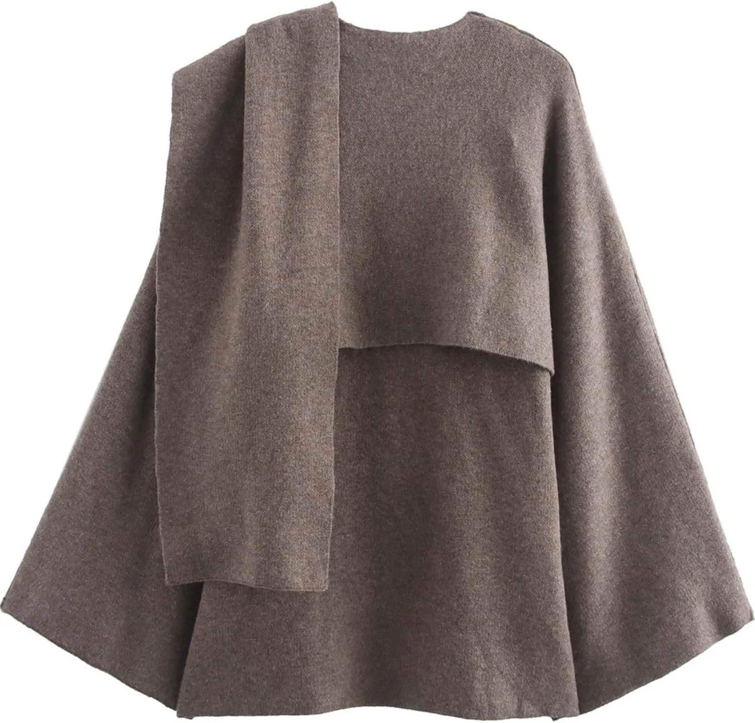 Perbai Women's Oversized Scarf Jacket Cardigan Sweater Trench Coats Side Split Fall Winter Peacoat Shawl Wraps
