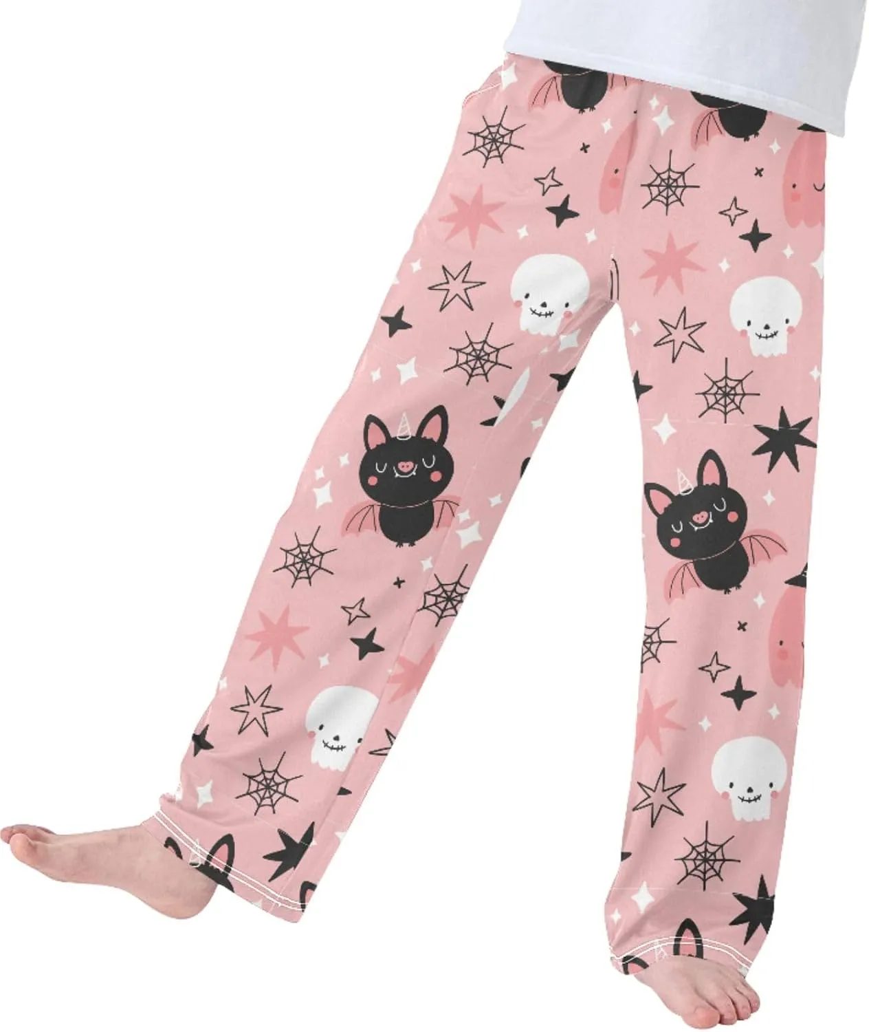 Pigsaly Boys' Pants Happy Halloween Cute Ghost Pumpkin Long Bottoms Stars Skull Bat Jogger Pants Elastic Waist Trousers S