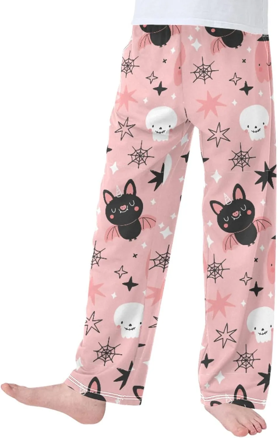 Pigsaly Boys' Pants Happy Halloween Cute Ghost Pumpkin Long Bottoms Stars Skull Bat Jogger Pants Elastic Waist Trousers S