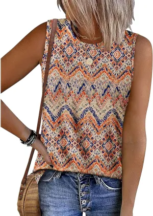 SAMPEEL Womens Tank Tops Loose Casual Summer Tops Crew Neck Basic Sleeveless Shirts Trendy 2025