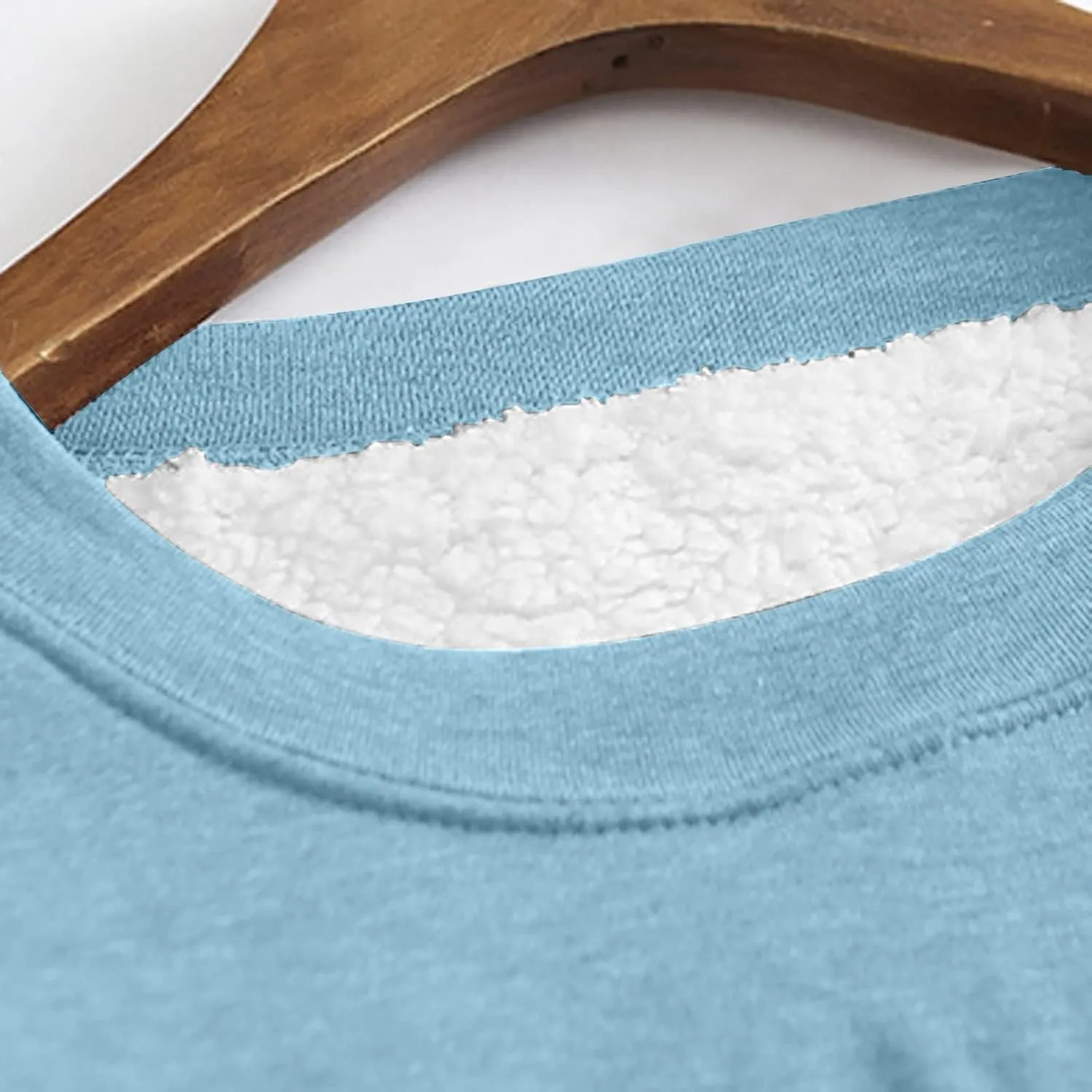 Sherpa Lined Sweatshirts for Women Winter Warm Lounge Pullover Tops Fleece Soft Fuzzy Loungewear Shirts with Pocket