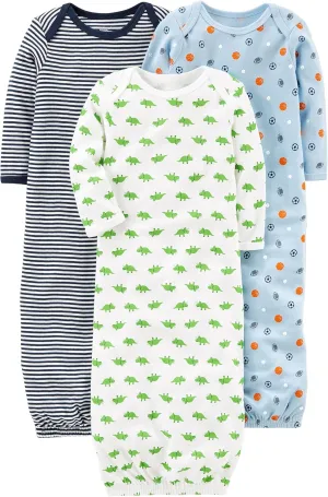 Simple Joys by Carter's Baby Boys' Cotton Sleeper Gown, Pack of 3