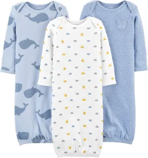 Simple Joys by Carter's Baby Boys' Cotton Sleeper Gown, Pack of 3